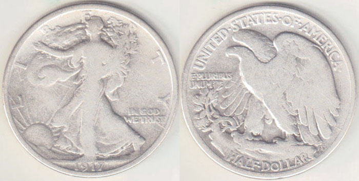 1917 USA silver Half Dollar (Walking Liberty) A002319